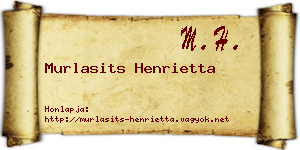 Murlasits Henrietta névjegykártya