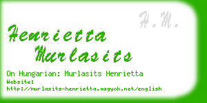 henrietta murlasits business card